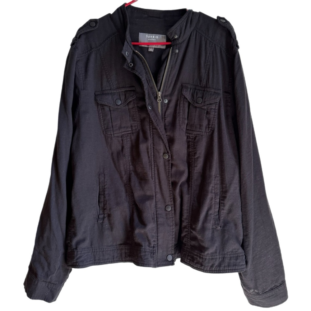 Torrid Military Lightweight Full Zip Bomber Jacket